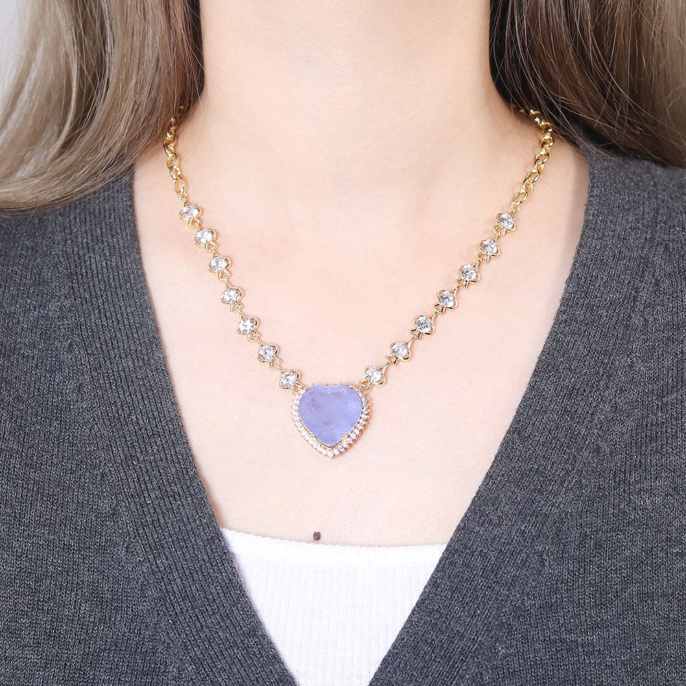 Colar Coração Fusion com Elos de ponto de Luz XYN100966