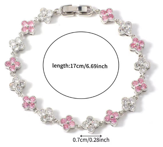 Pulseira Riviera Flowers colors 17 cm DCG0827