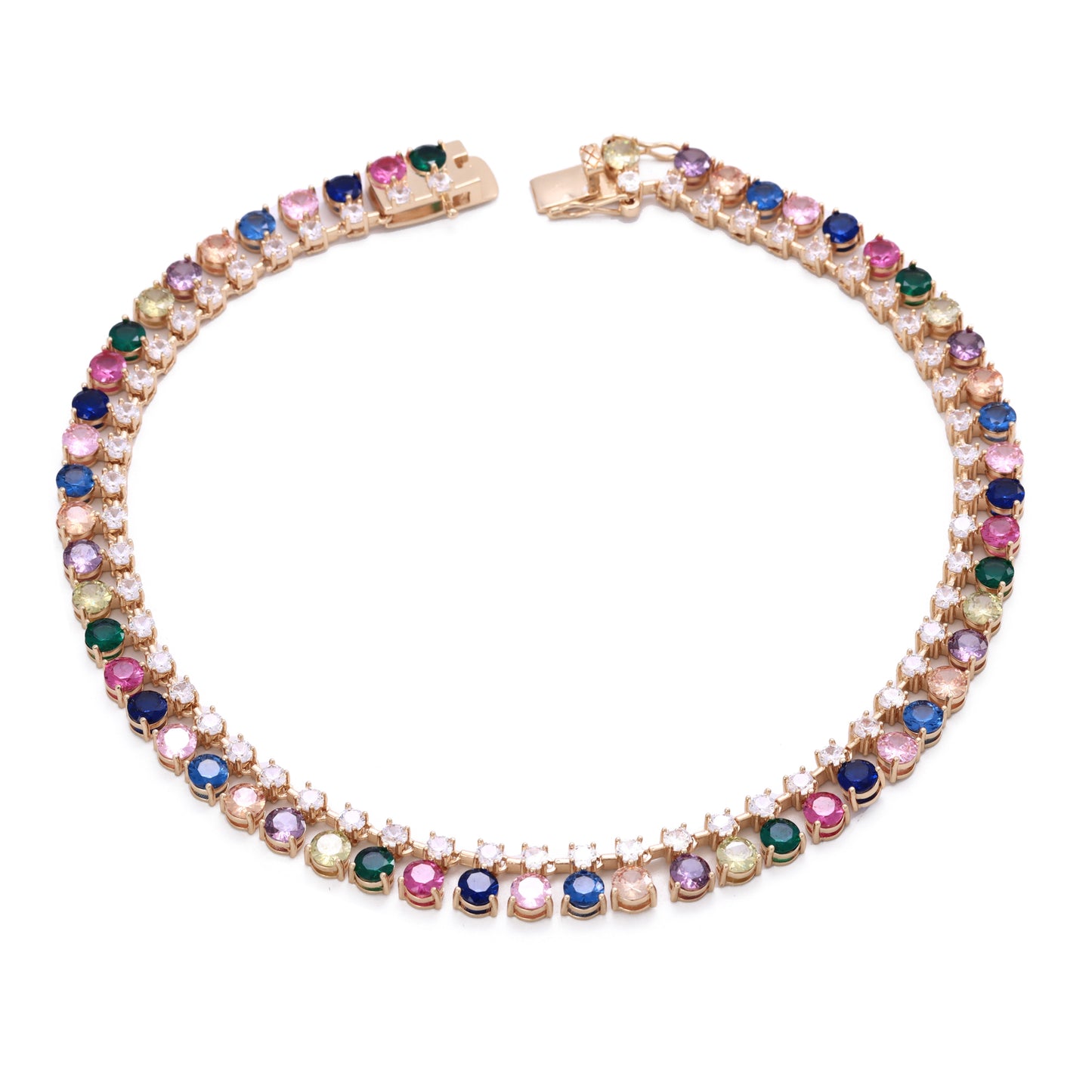 Colar Riviera Duplo Color XYN101716