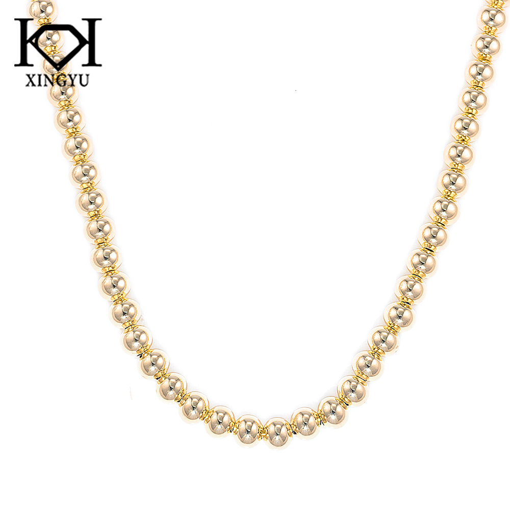 Colar esferas lisas Levaza e Estilo 6.0mm 55 cm DCG0879