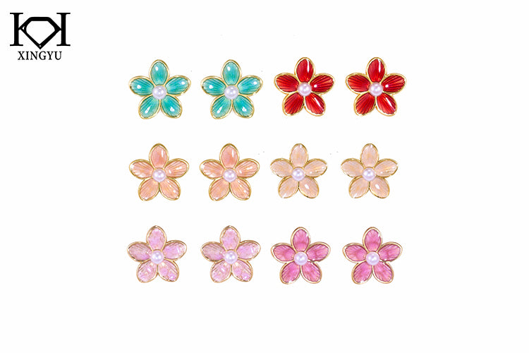 Brincos Flores Coloridas ECG0088