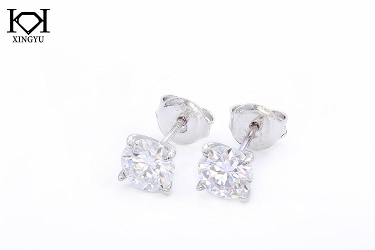 Brincos ponto de luz Prata 925 e Moissanite XYE104917