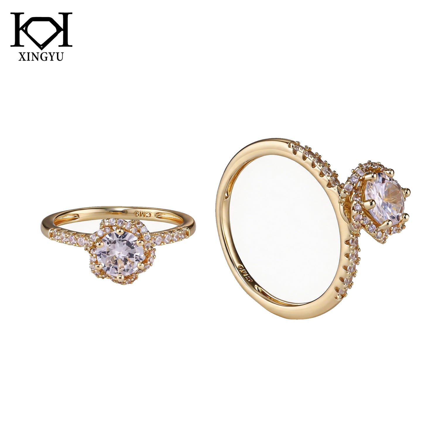 Anel Solitário Cravejado DCG1637