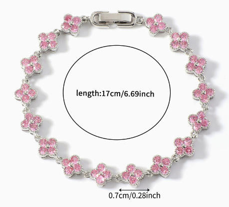 Pulseira Riviera Flowers colors 17 cm DCG0827