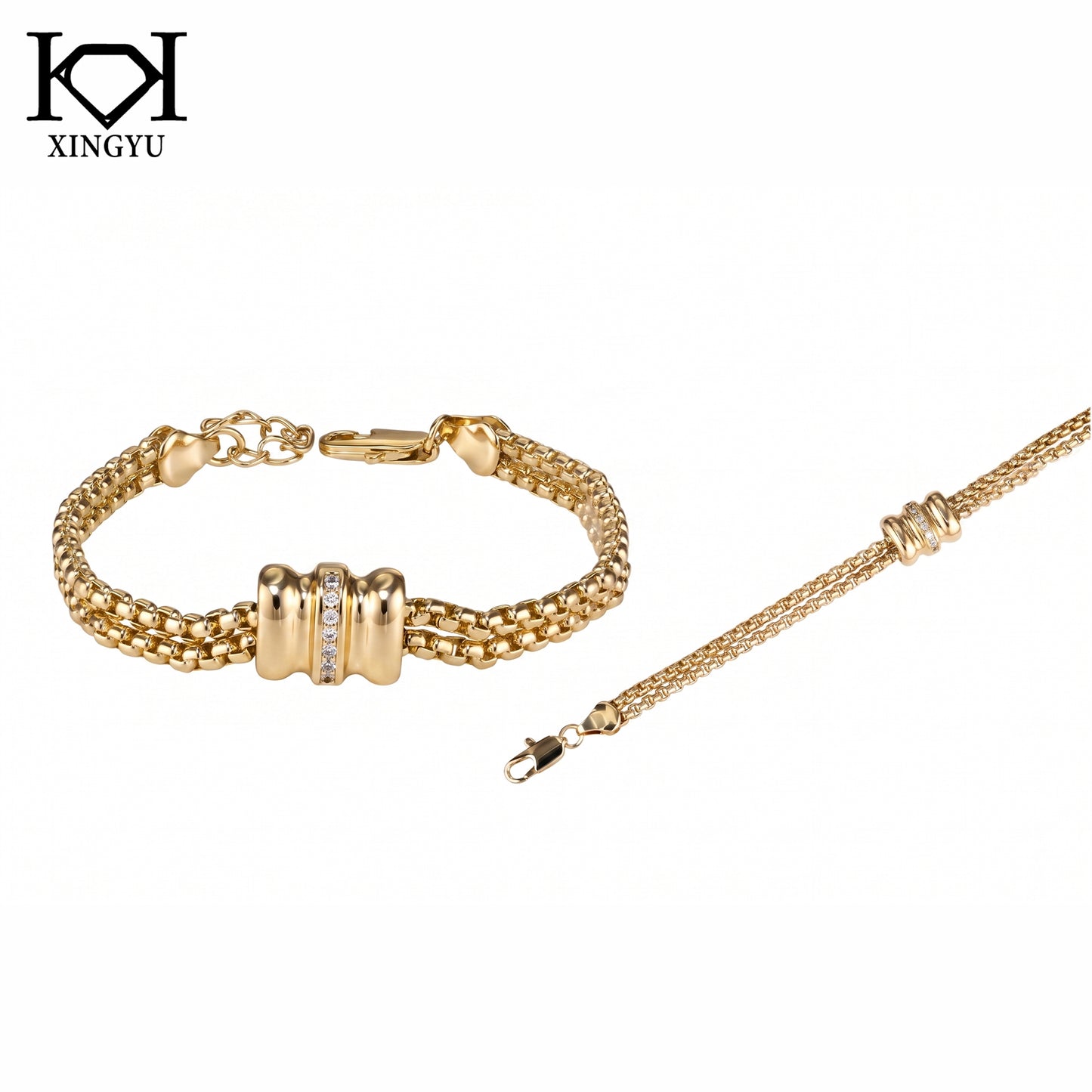 Pulseira Riveira Com Pingente Central DCG1646
