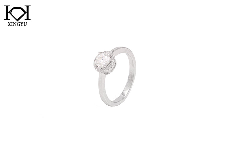 Anel Prata 925 e Moissanite Solitario KRS09355