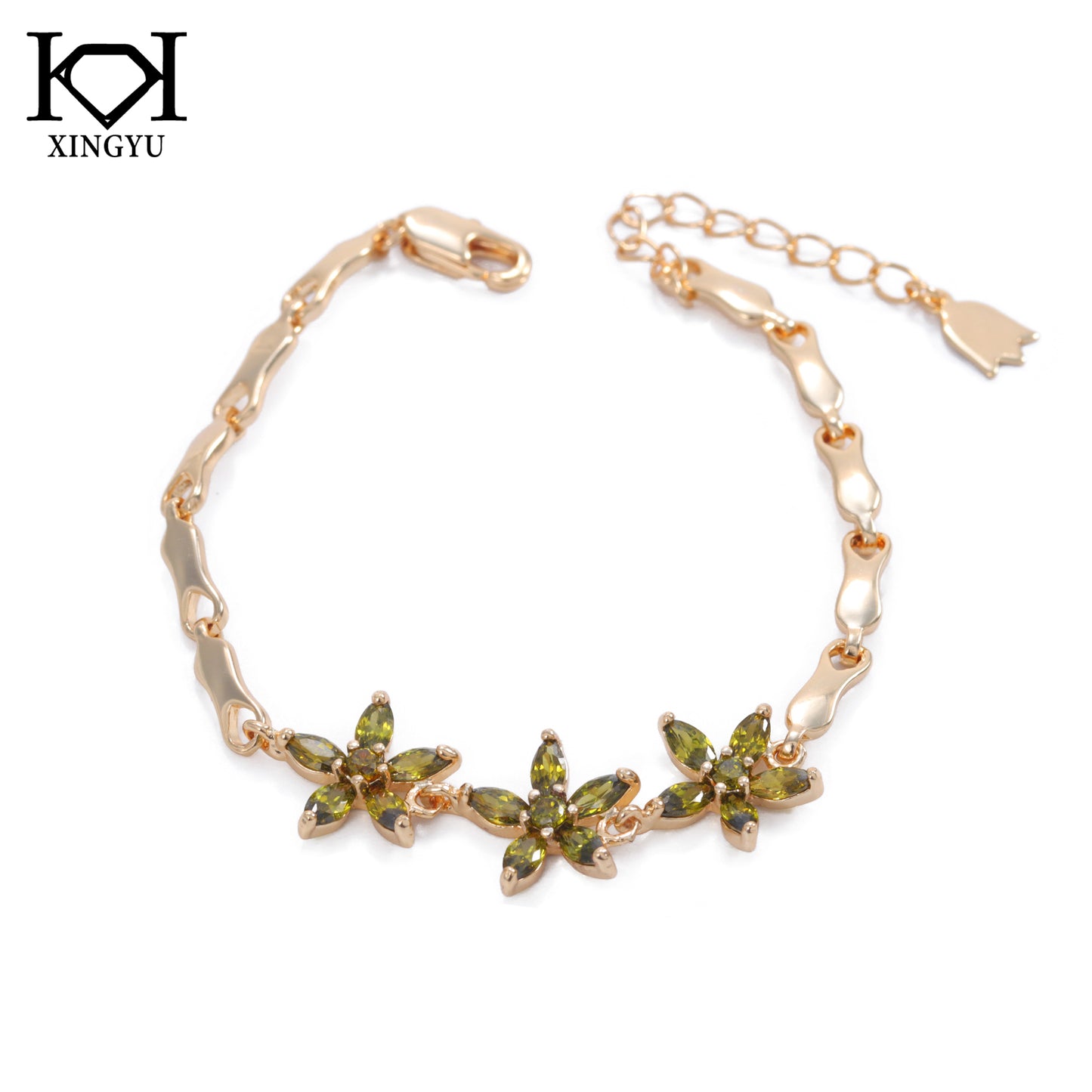 Pulseiras flores cravejadas XYH101141