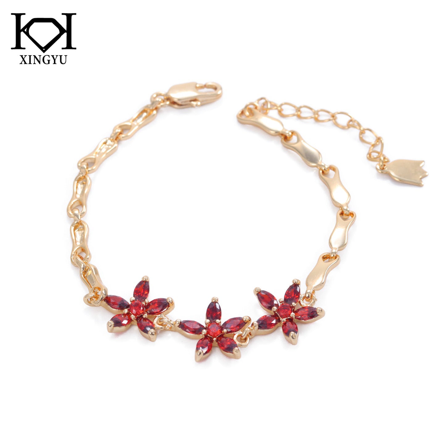 Pulseiras flores cravejadas XYH101141