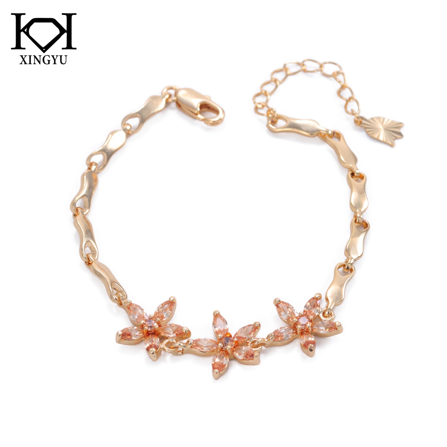 Pulseiras flores cravejadas XYH101141