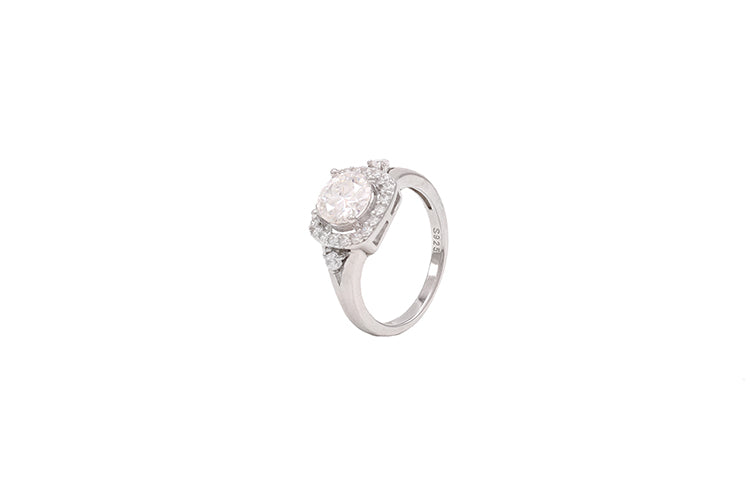 Anel Luxo sublime Prata 925 e Moissanite KRS09494