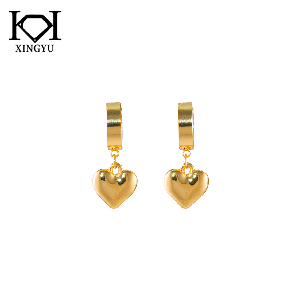 Brincos Argolinha coracao ECG0397