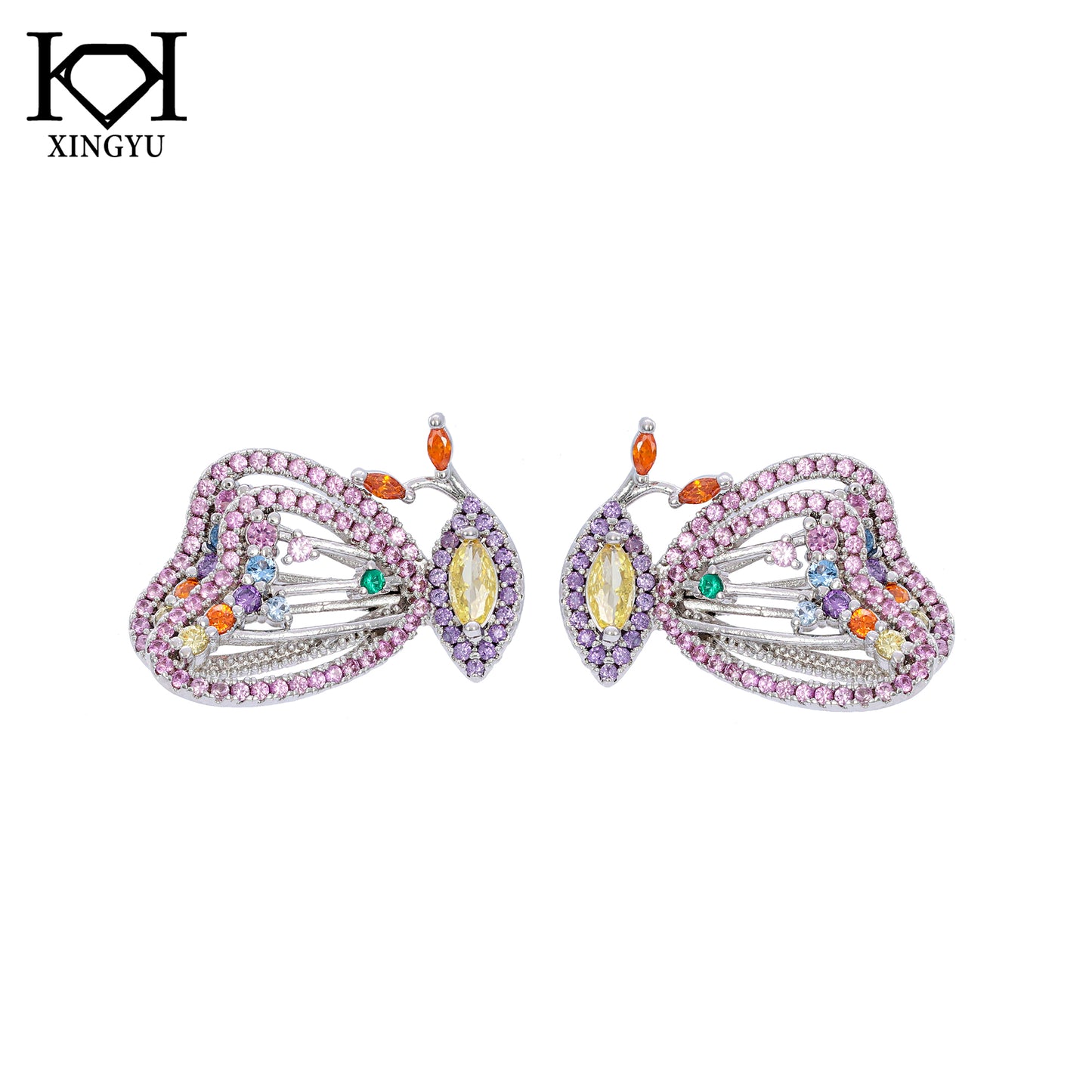 Brincos Borboletas cravejadas XYS101712