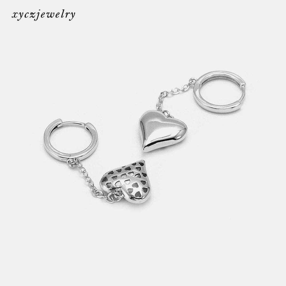 Brinco Argolinha Coração Pendurado XYE103625