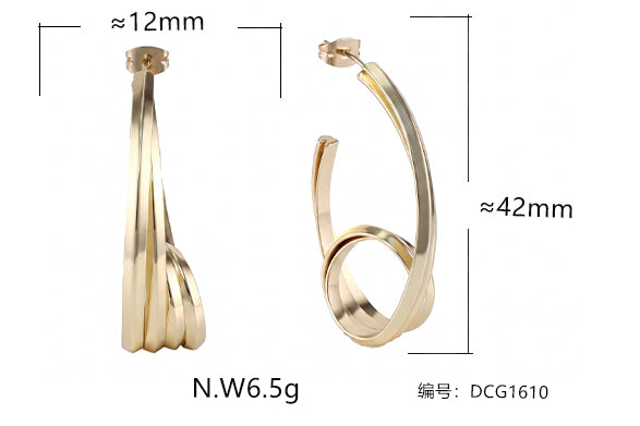 Brincos Design Argola Tripla DCG1610