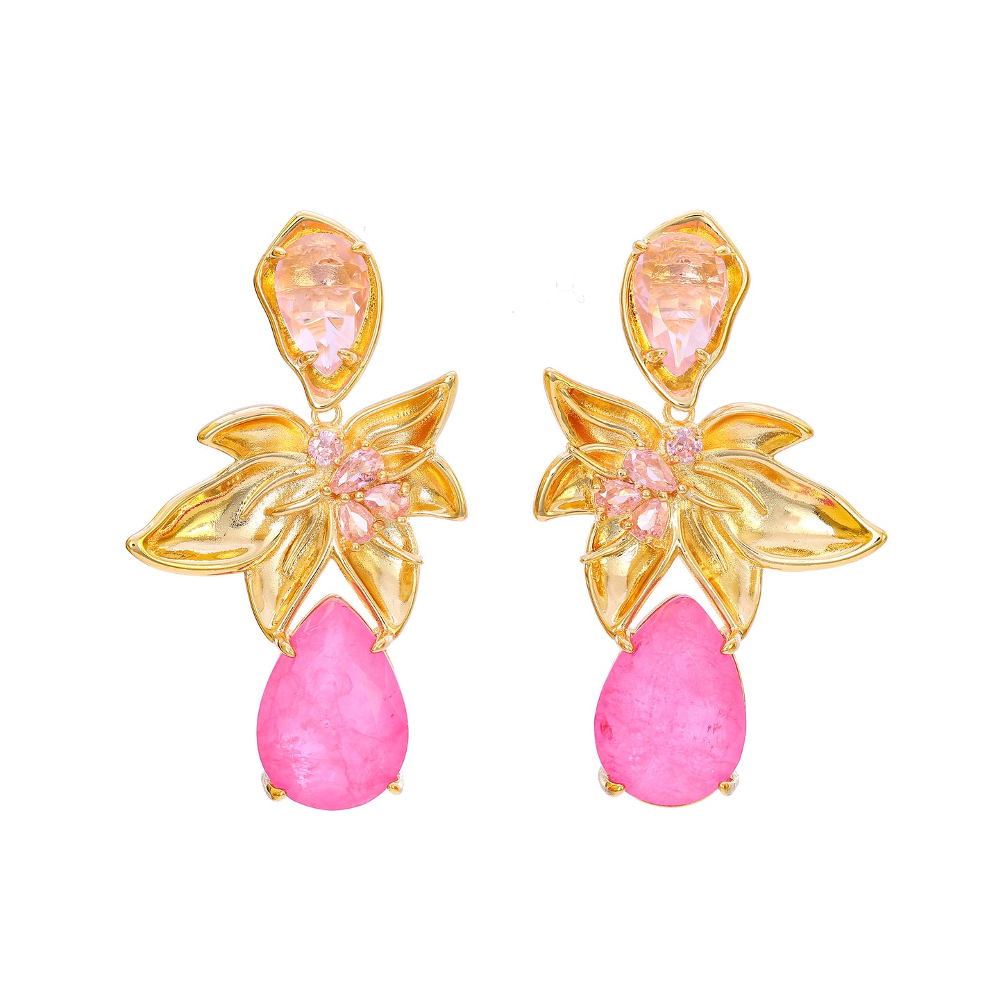 Brinco Flor e Gotas Luxo XYE104610