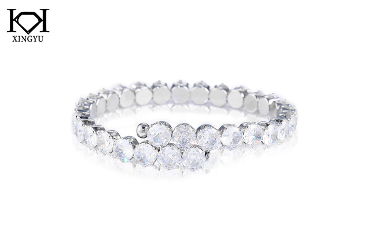 Bracelete Riviera Luxo Marquise stone redonda DCG0949