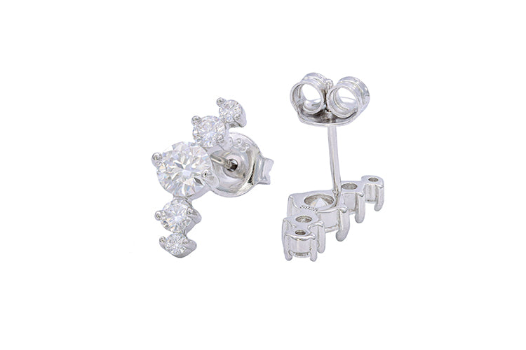 Brincos Prata 925 e moissanite XYE104912
