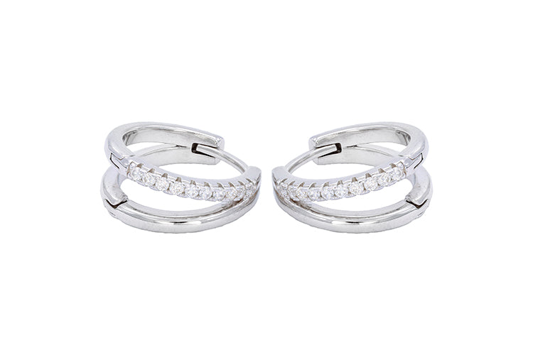 Brincos Argolinha dupla Prata 925 XYE104913