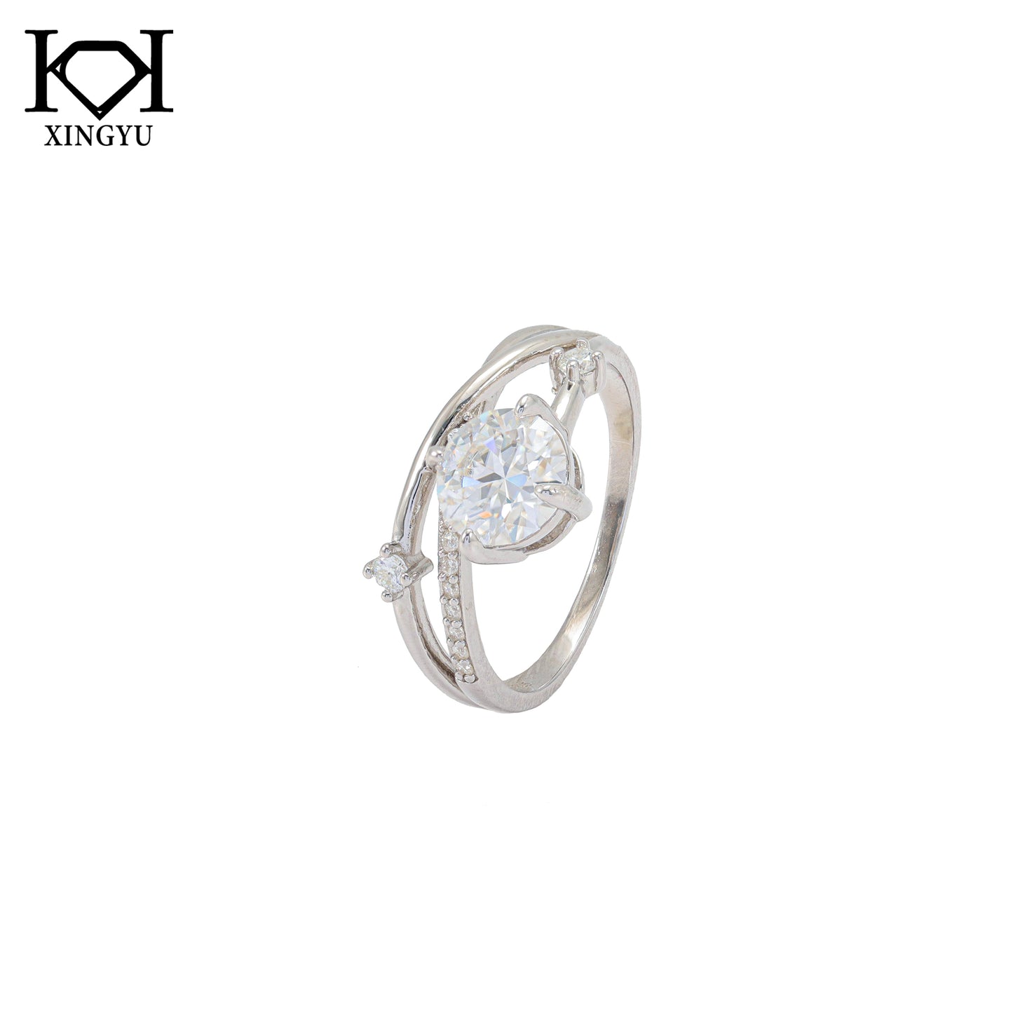 Anel Prata 925 e moissanite XYR101458