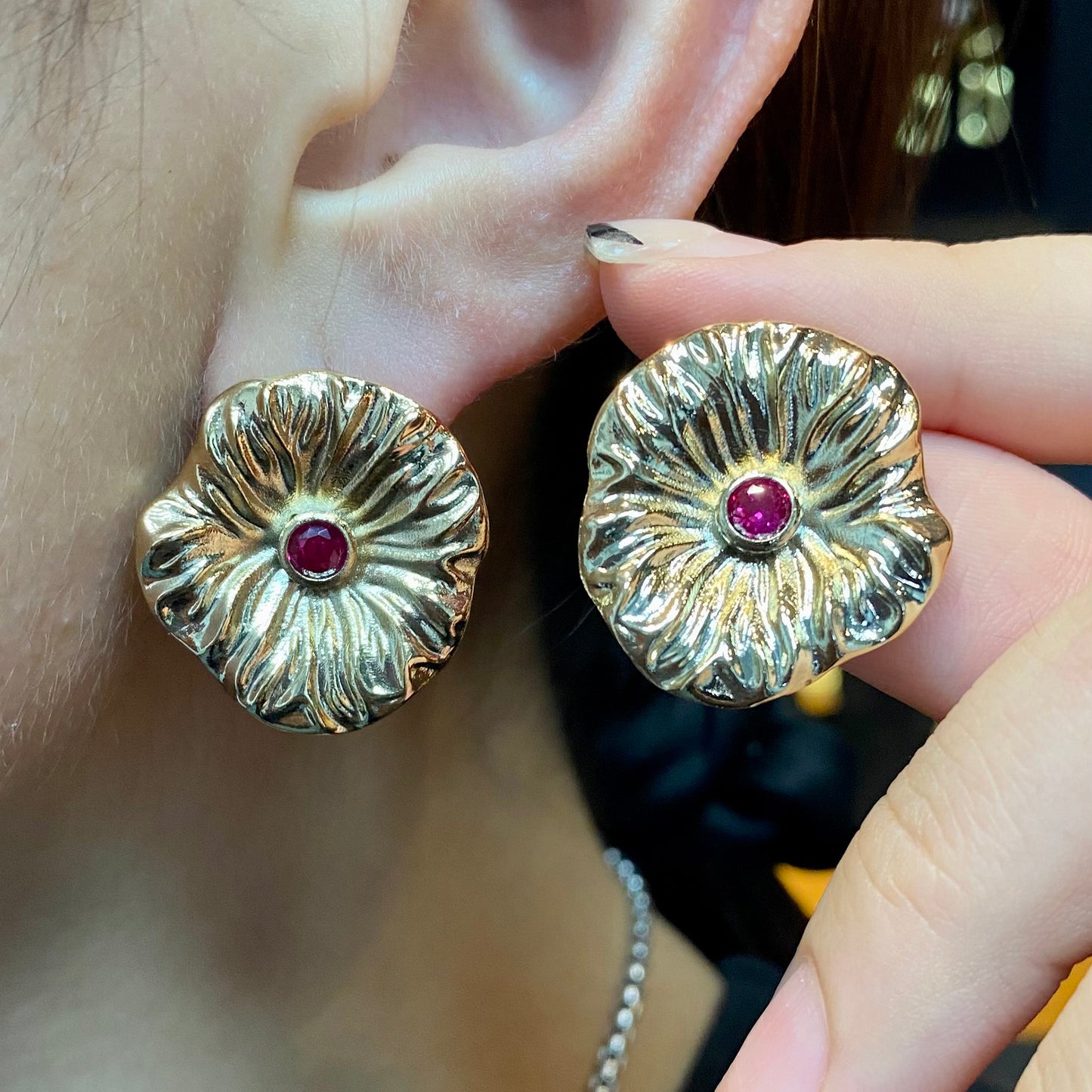 Brincos Flor Organica XYE105551