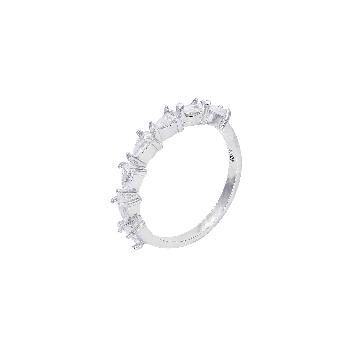 Anel Ladrilhos Moissanite - Prata 925 xyr101498