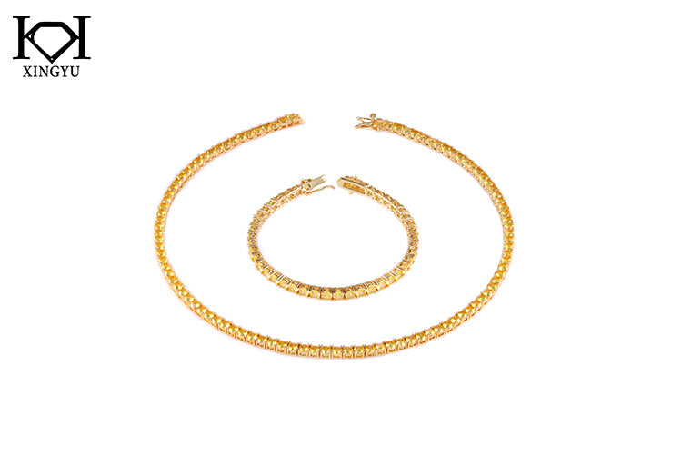 Colar Riviera 4mm Fancy Yellow A0027