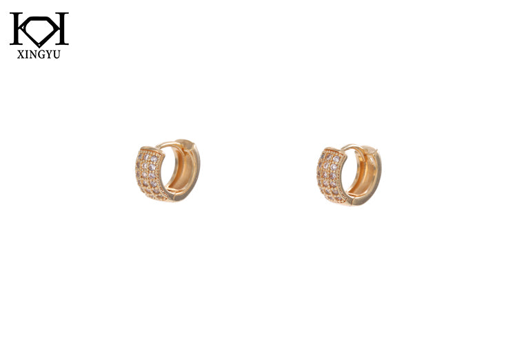 Brincos Argolas Cravejadas XYS101867