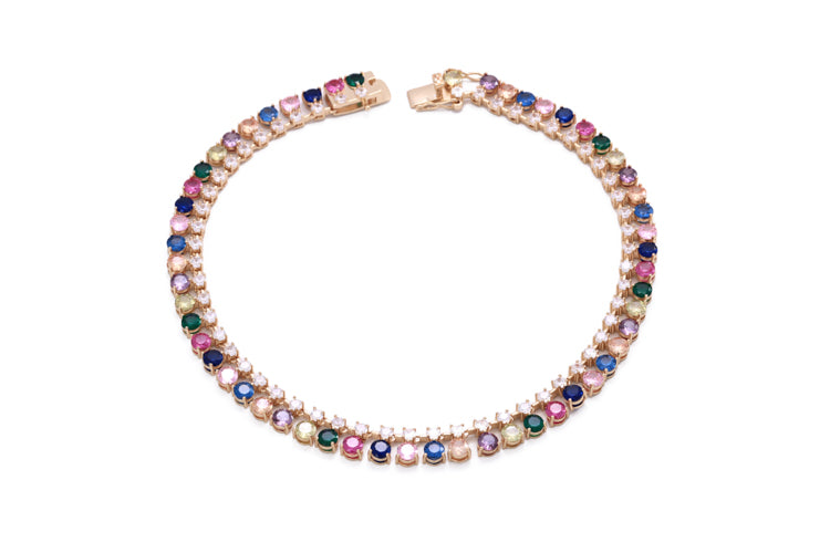 Colar Riviera Duplo Color XYN101716