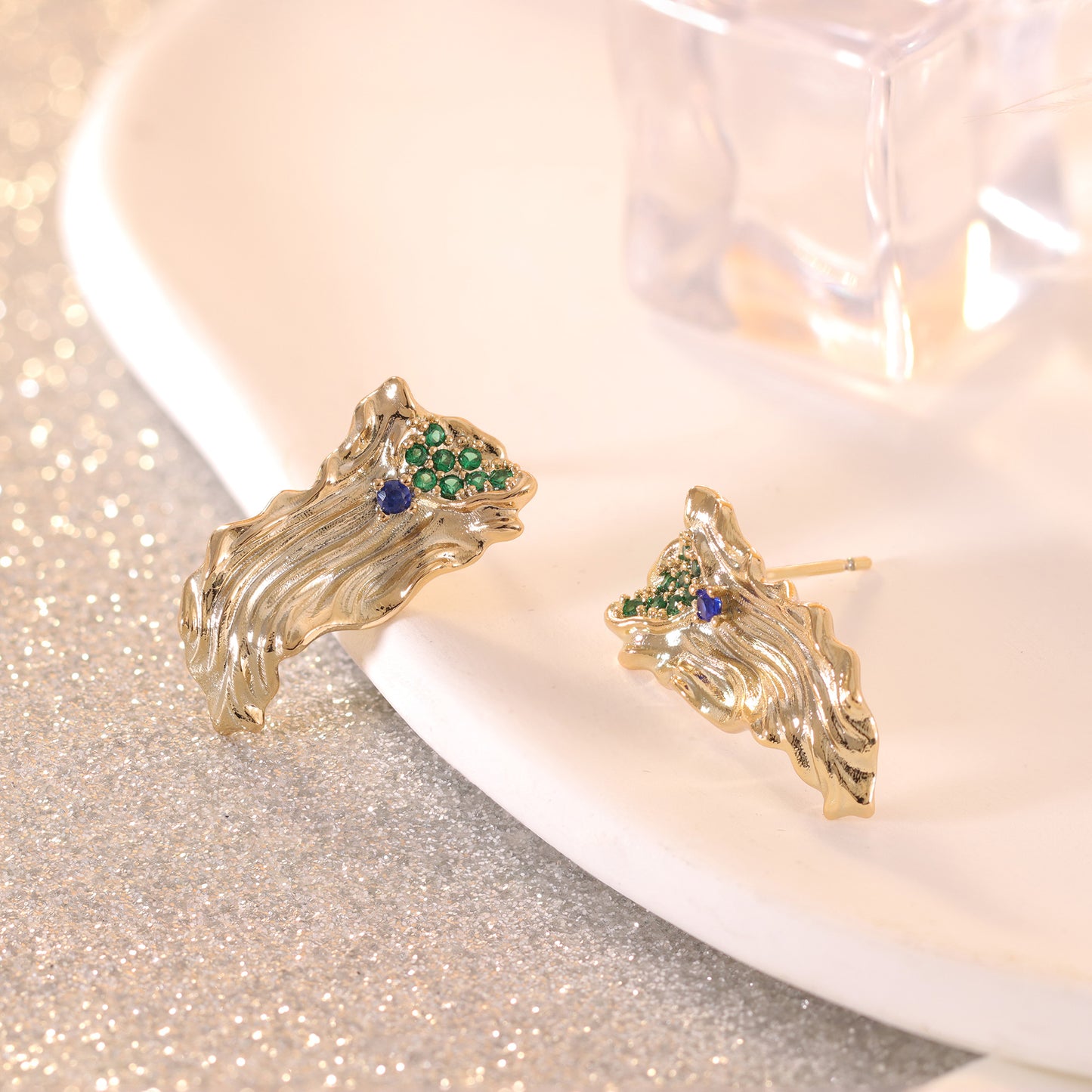 Brincos Folhas luxo XYE105497