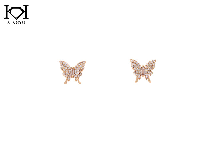 Brincos Borboletas Lisas P XYS101946-3