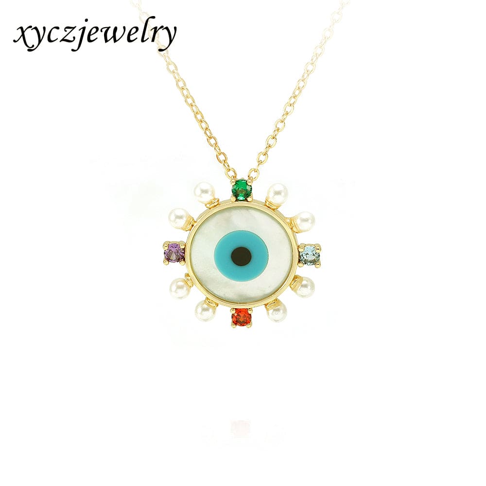 BRUTO - Colar pingente olho grego cores XYN100920