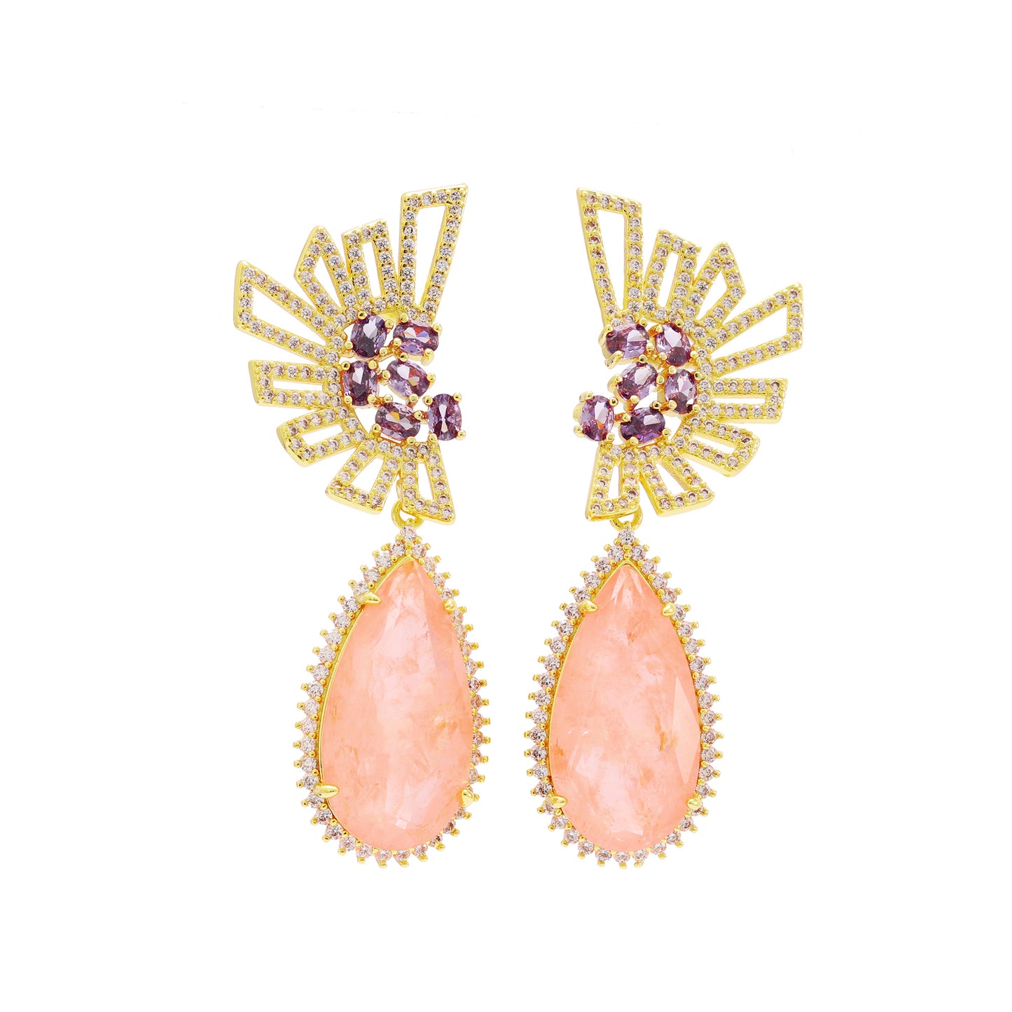 Brinco longos ocos em forma de gota d'água - XYS101182