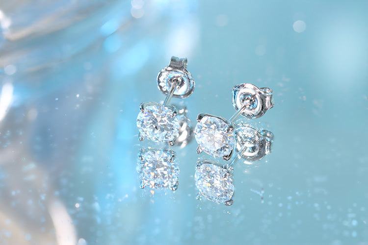 Brincos ponto de luz Prata 925 e Moissanite XYE104917