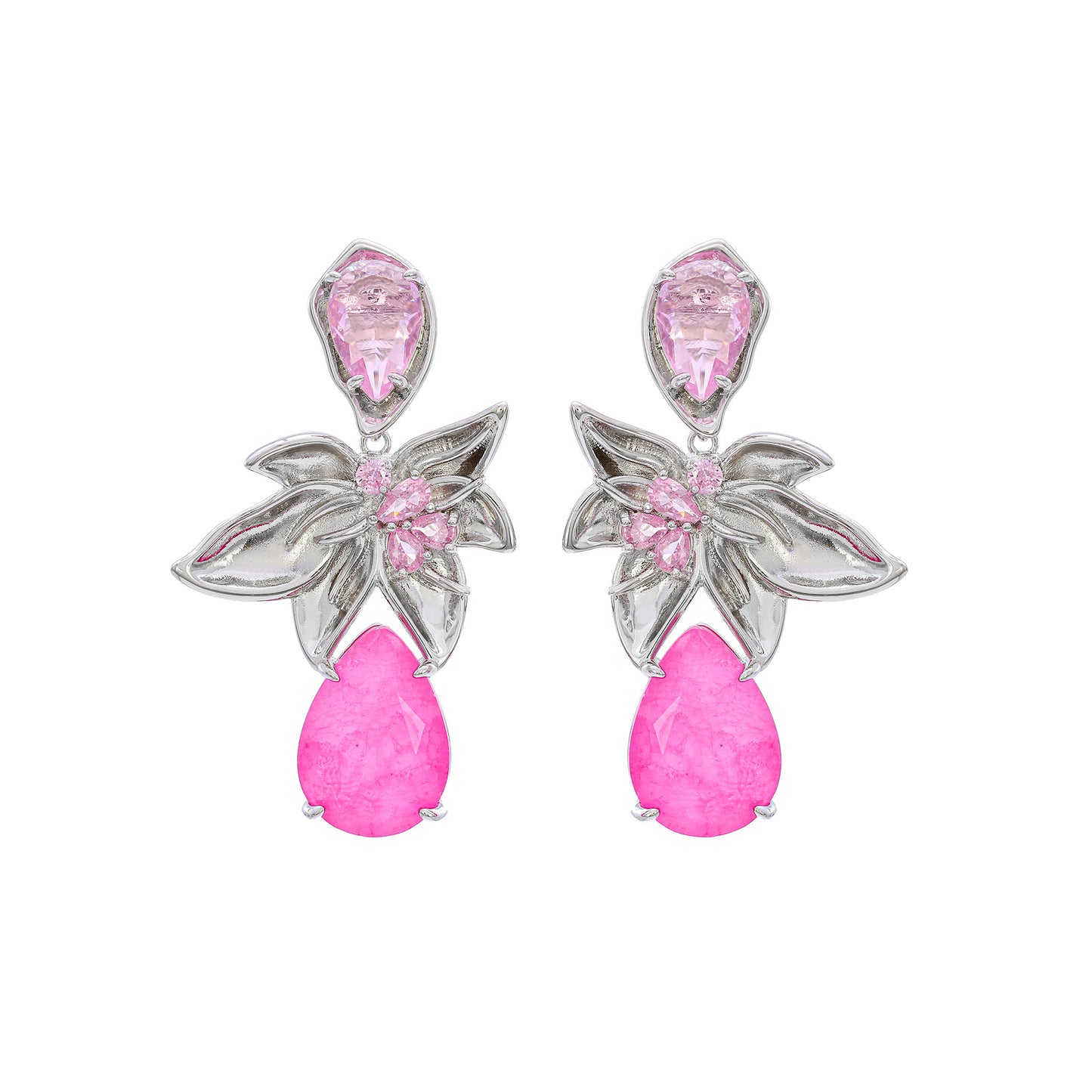 Brinco Flor e Gotas Luxo XYE104610