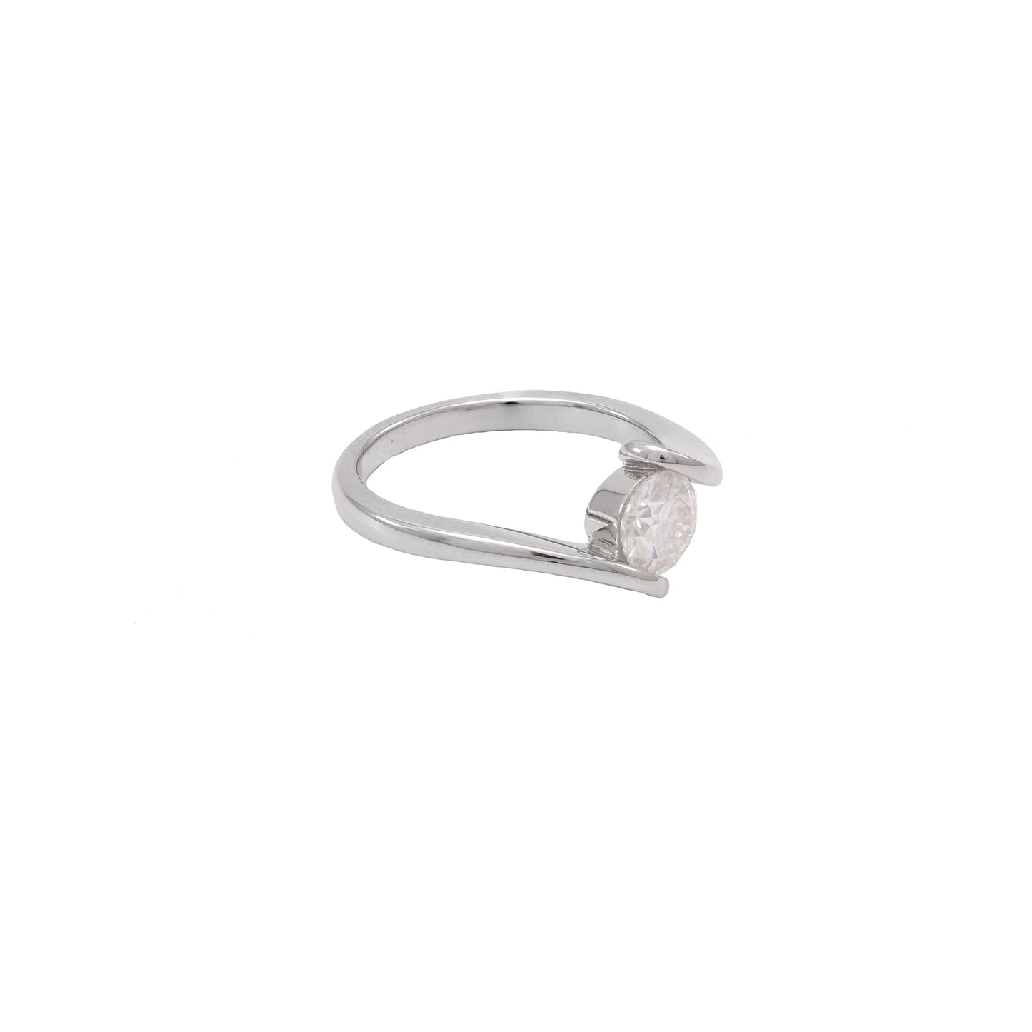 Anel Prata 925 e moissanite KRS09526
