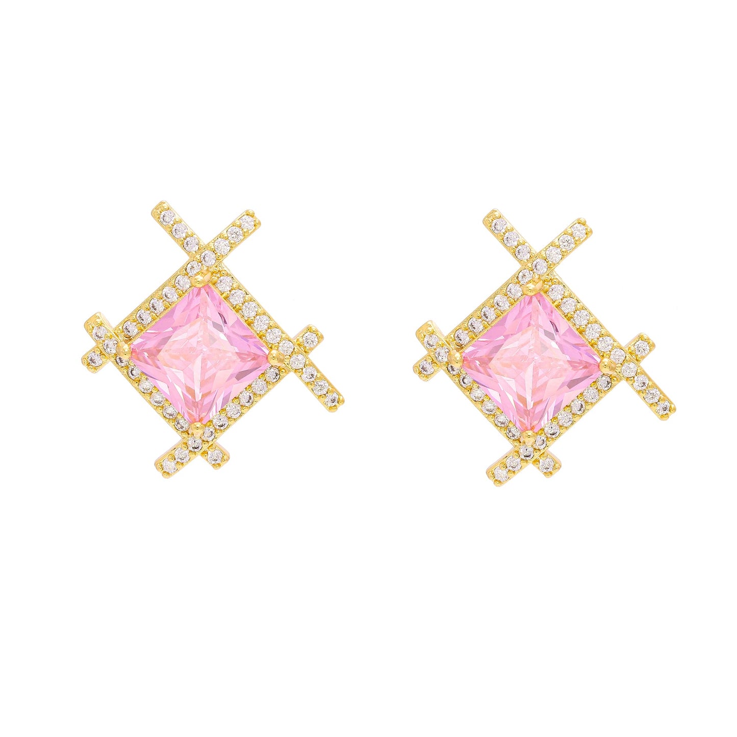 Brinco Quadrado Brilhante - XYS101356