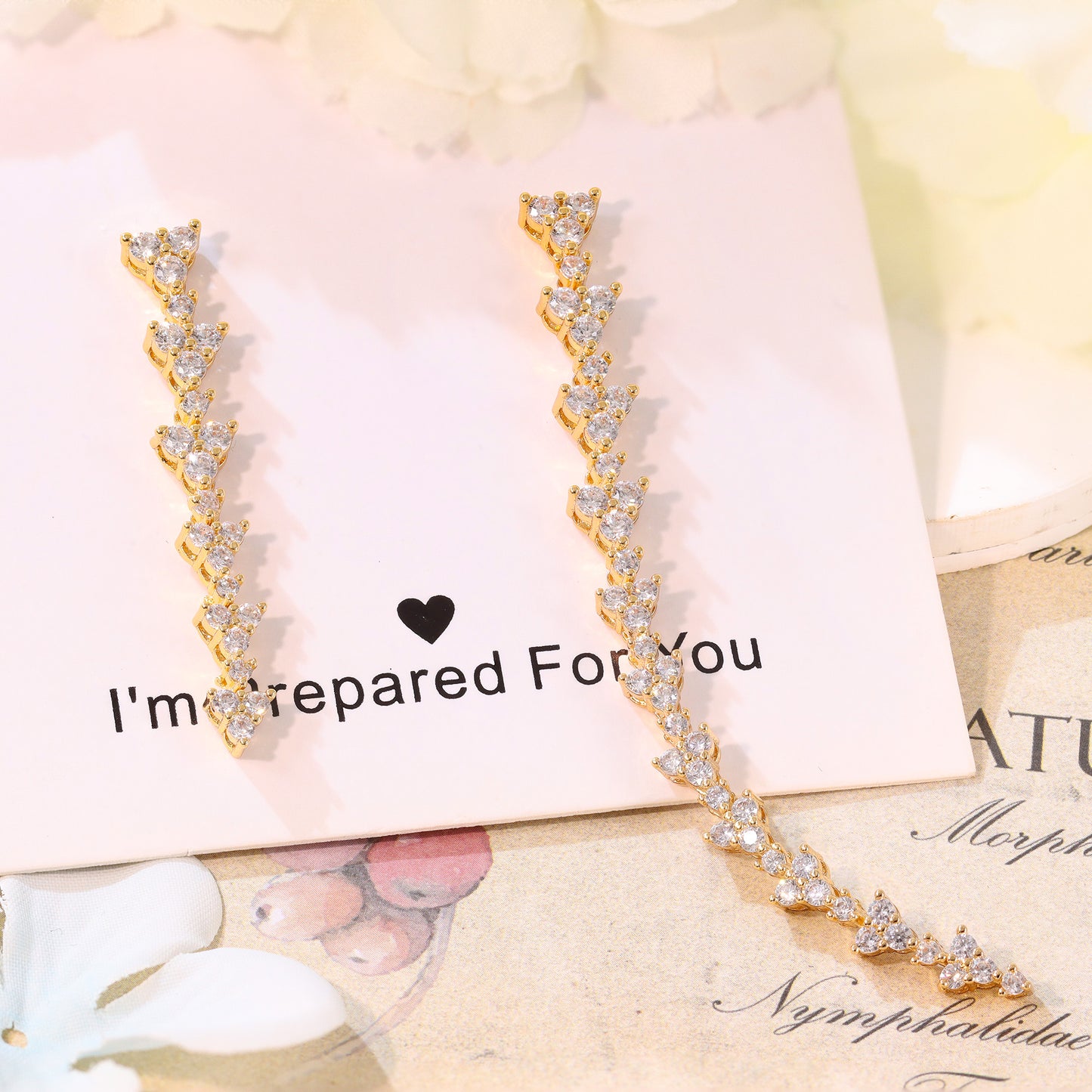 brinco cascata cristal - XYE104847