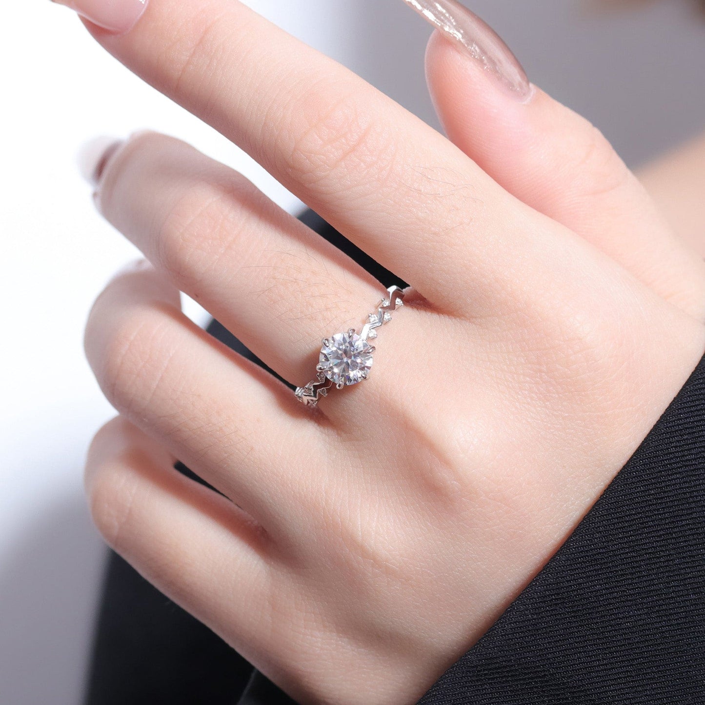 Anel Prata 925 Moissanite XYR101461