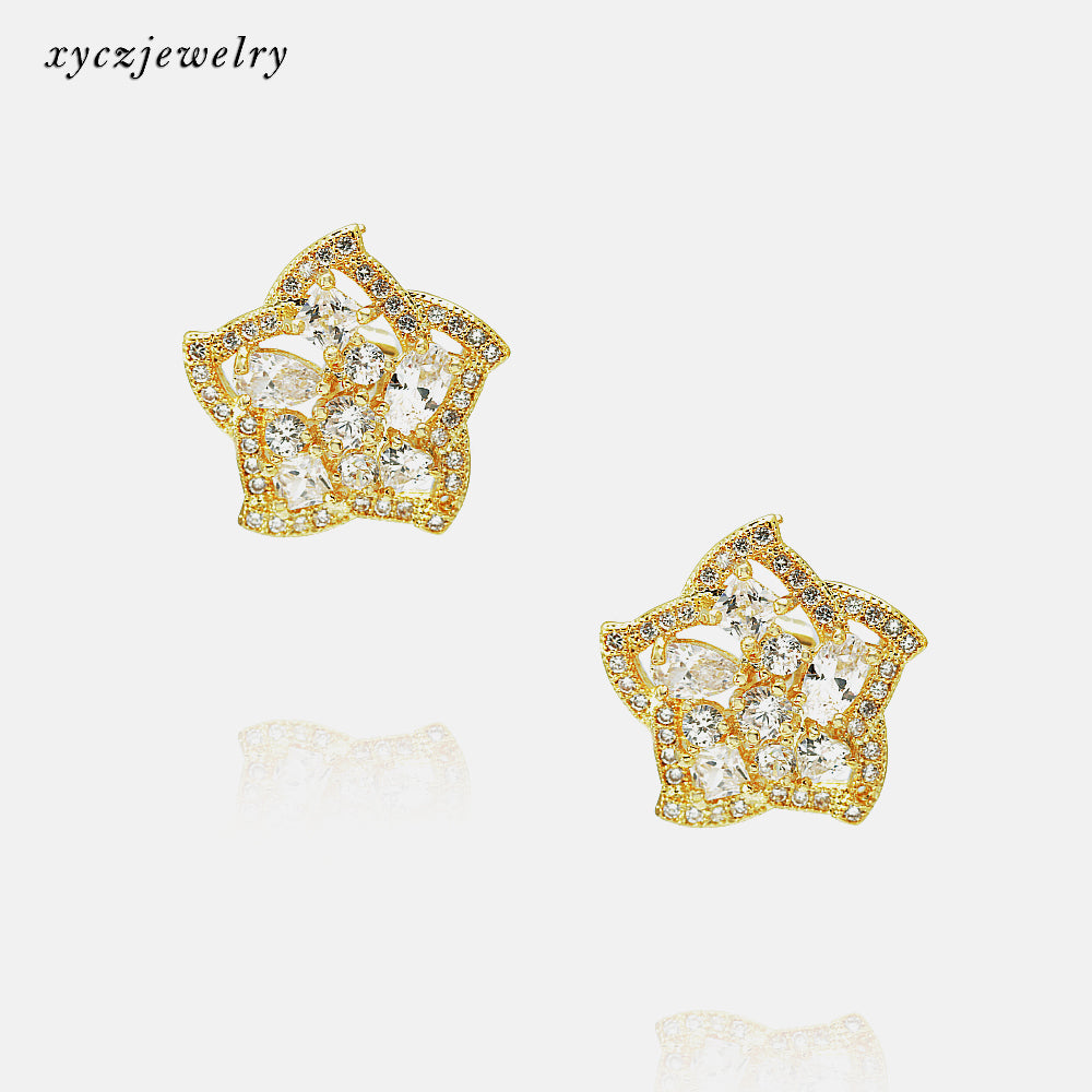 Brinco Flor de Cristal XYS100292