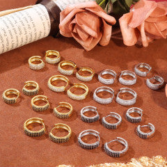 Duo de argolinhas cravejadas XYS100238