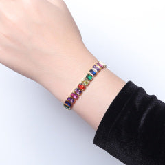 Pulseira Colorida Cravação Inglesa 18+5cm - XYS101211