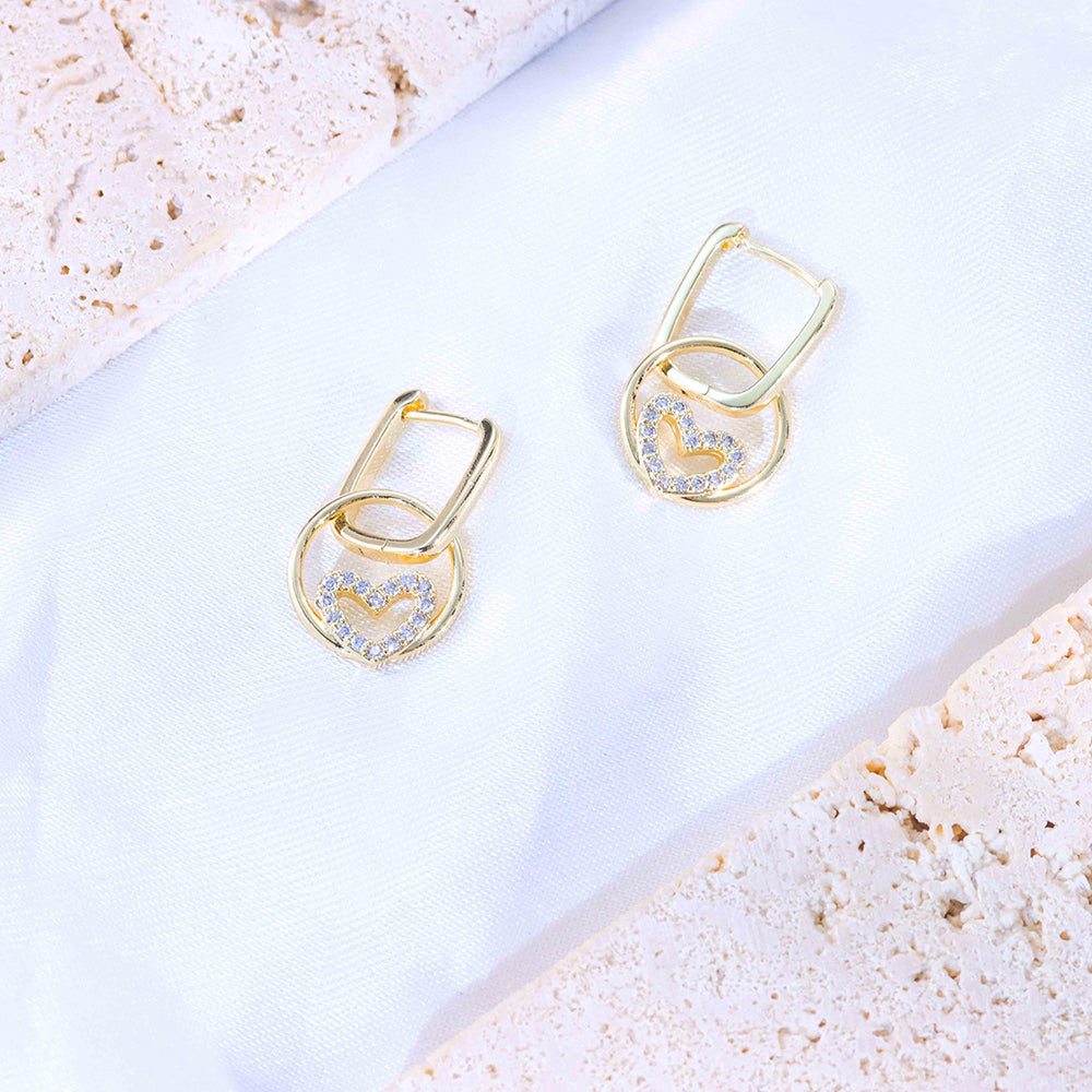 Brincos Argolinha Versatil Coracao DCG0723