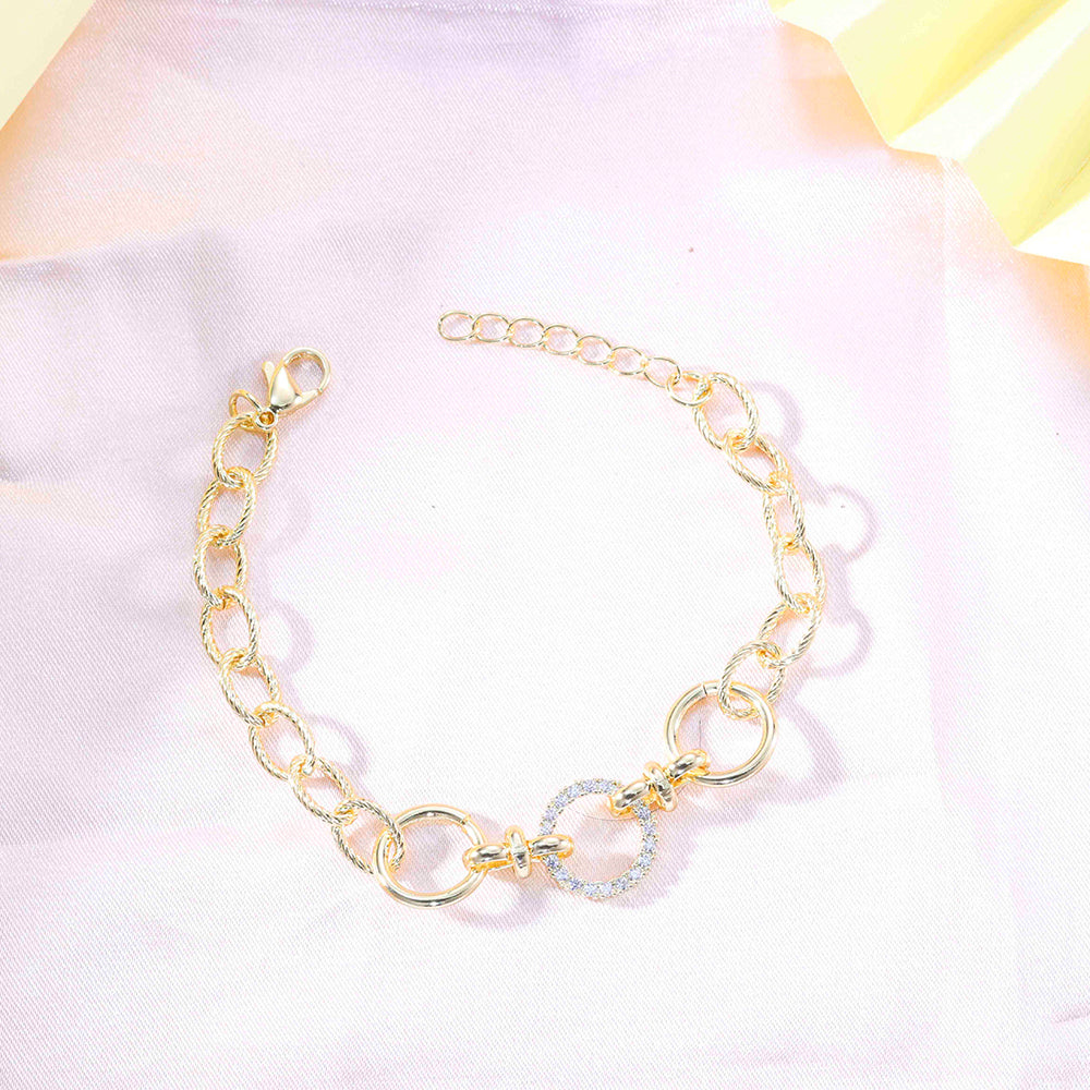 Pulseira elos Lisos e cravejados DCG0750