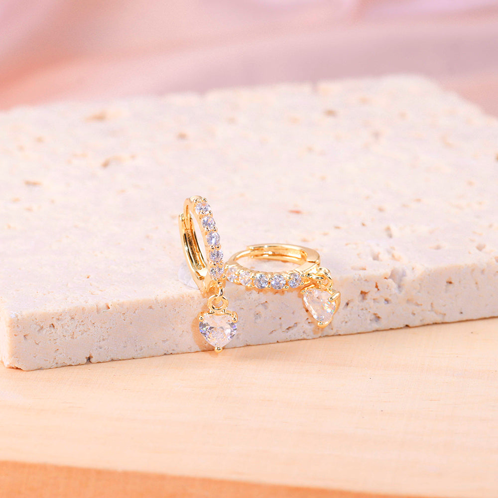 Brincos Argolinha coracao DCG0593