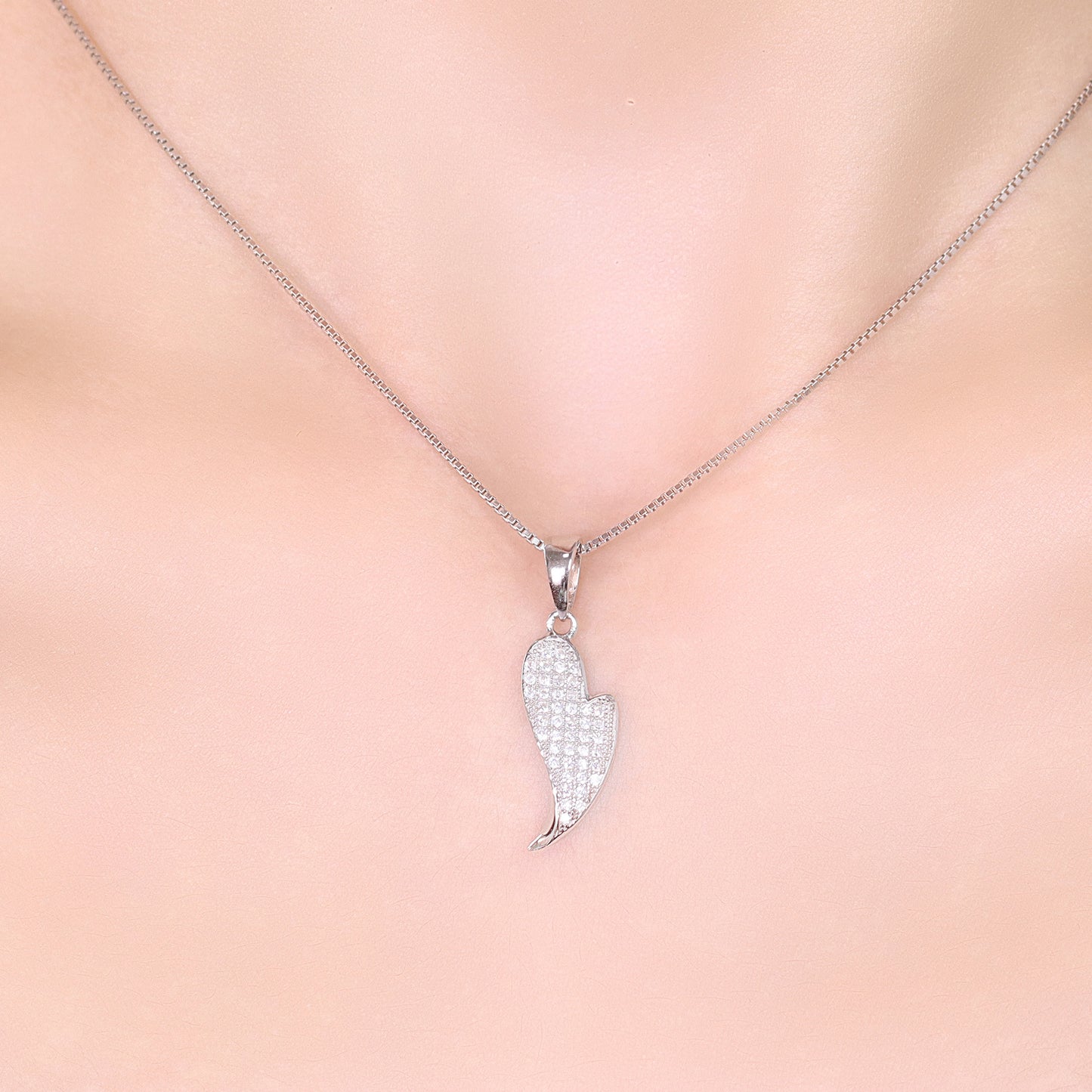 Colar Coração Orgânico - Prata 925 XYN101342