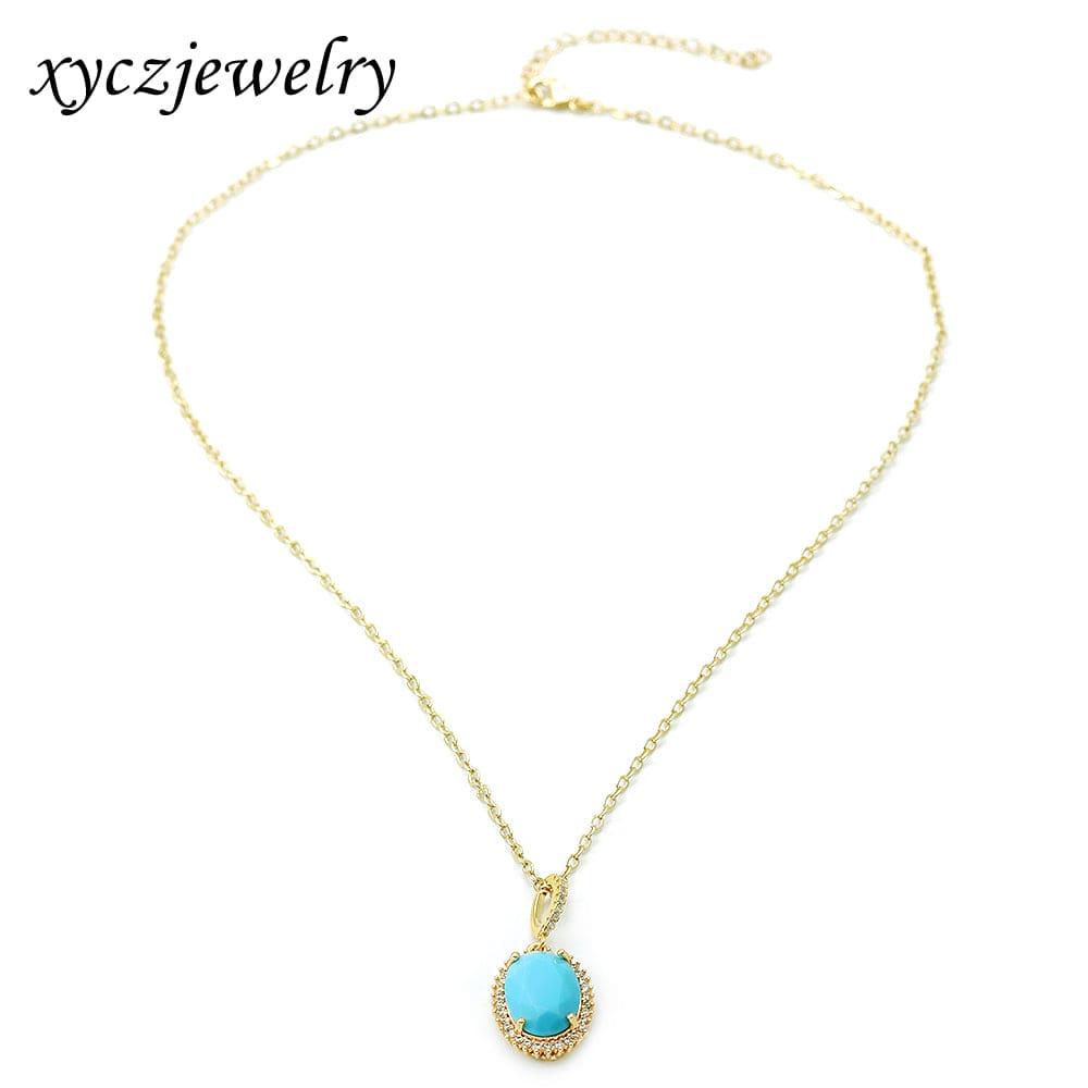 Colar oval cravejado - XYS101067