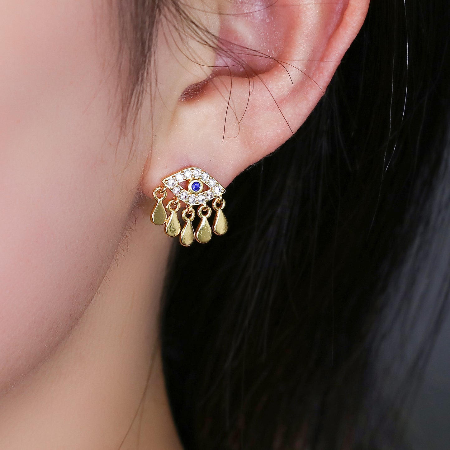 Brincos cravejado Olho - XYE104417