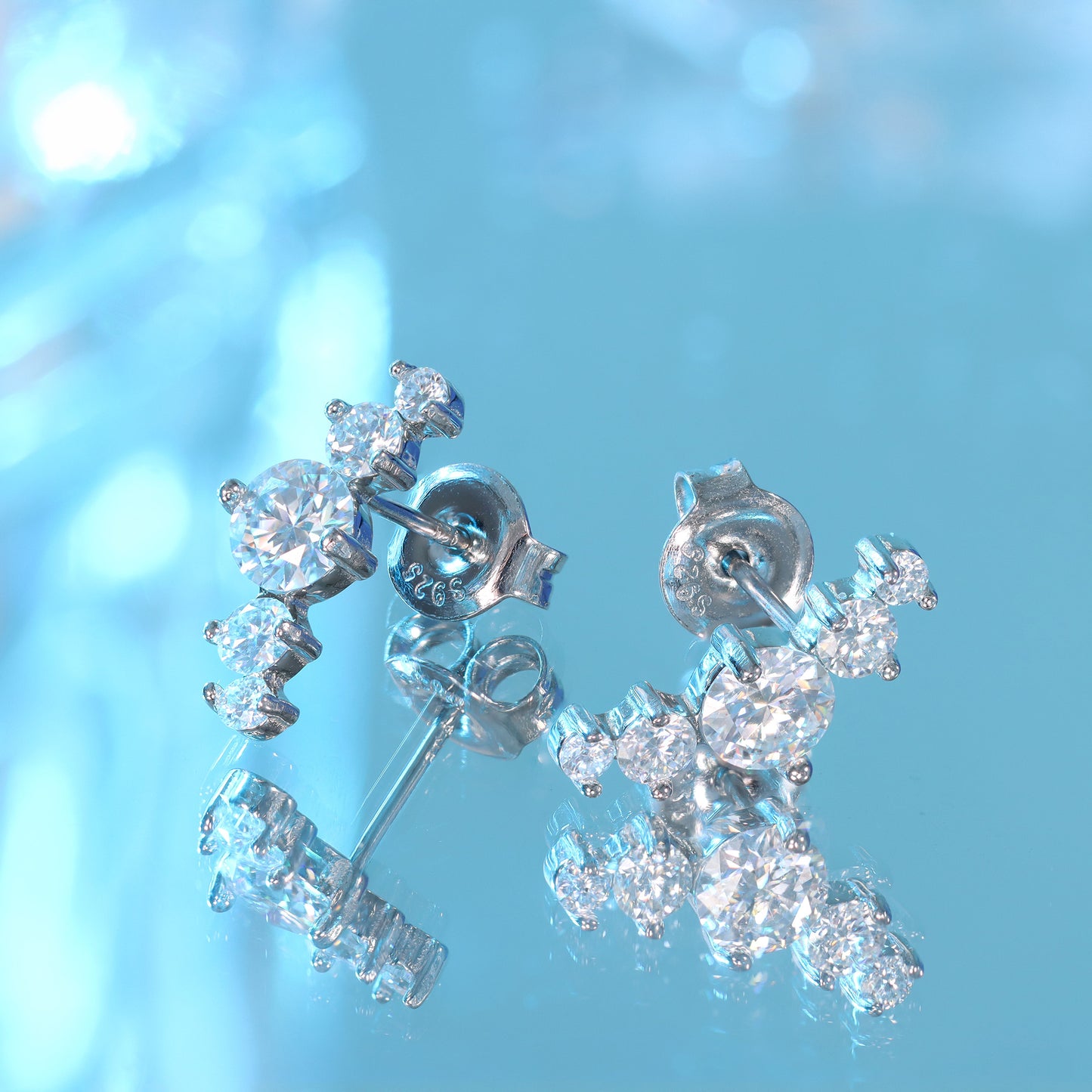 Brincos Prata 925 e moissanite XYE104912