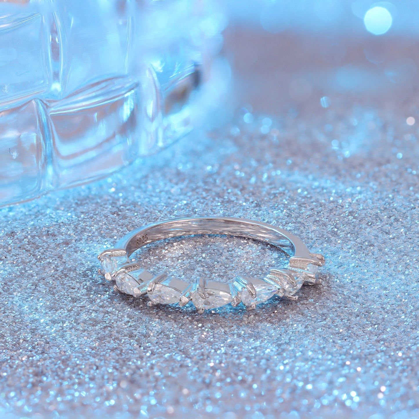 Anel Ladrilhos Moissanite - Prata 925 xyr101498