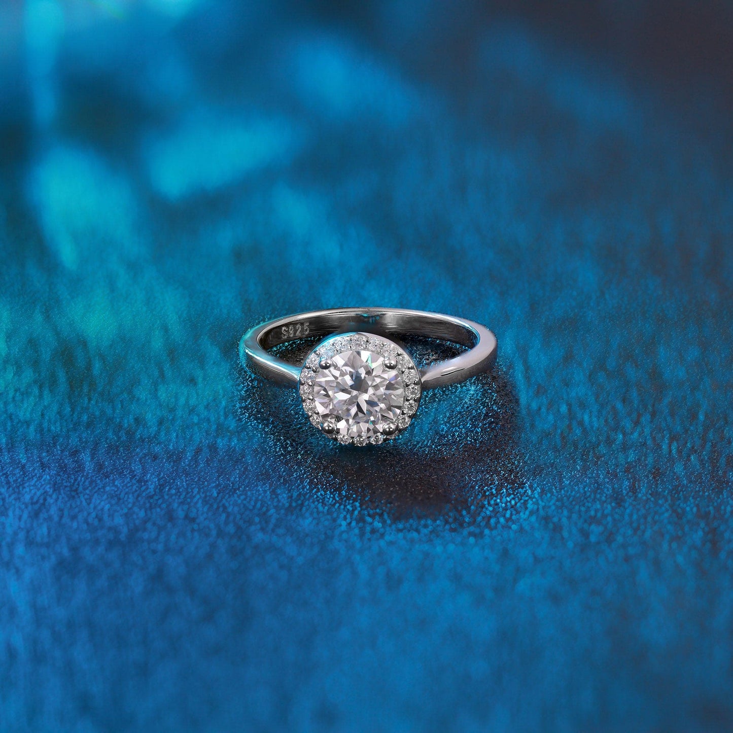 Anel Ponto de Luz Moissanite 1.2 quilates Prata 925 KRS08125